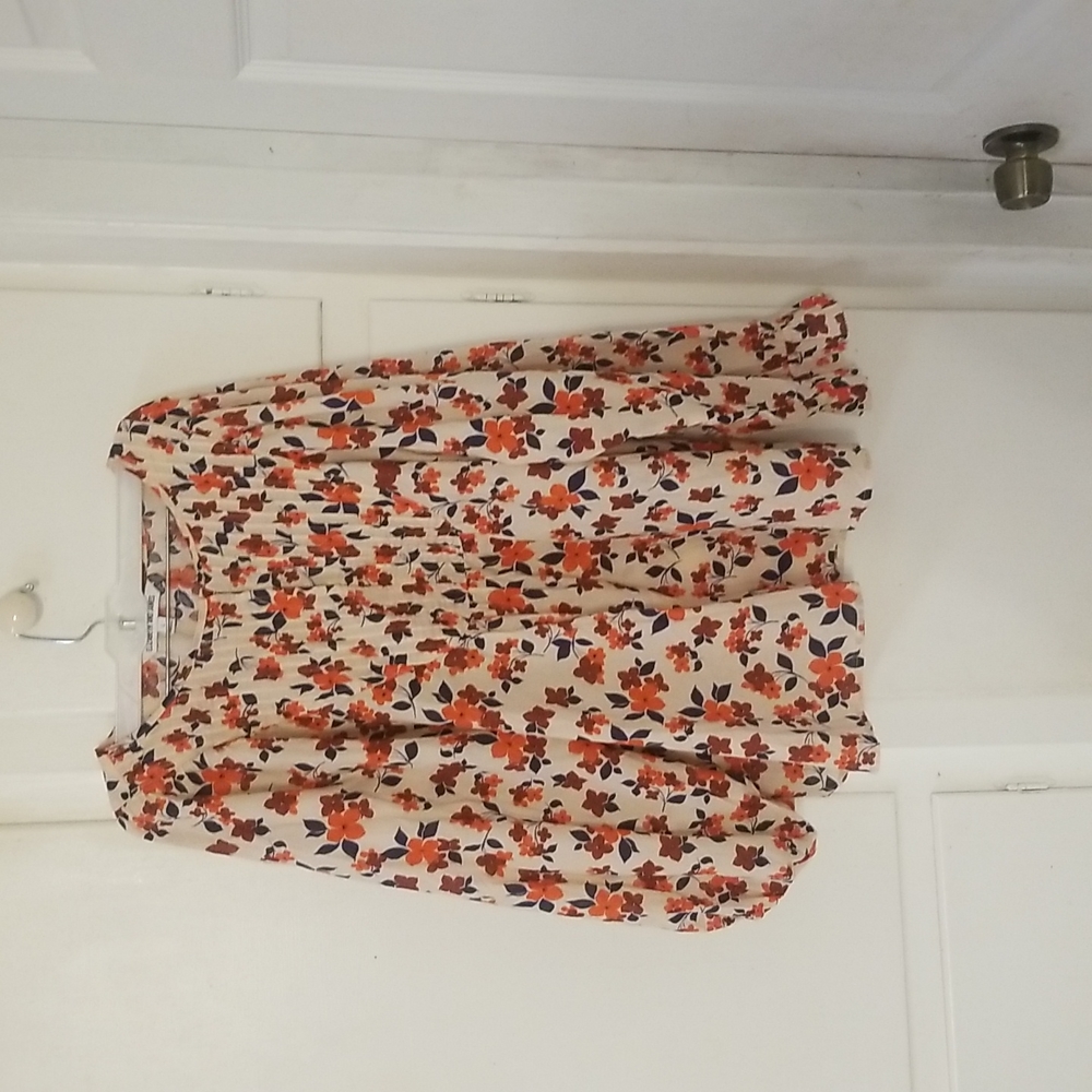 ELIZABETH & JAMES floral Puff Sleeve Blouse Women's size large